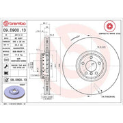 Brembo 2 x Aluminium Front Brake Disc Hub Brake Discs 09.D900.13