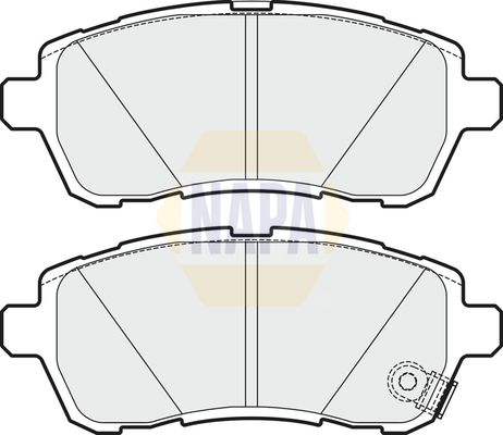 NAPA Front Brake Vented Discs & Pads fits DAIHATSU PERODUA SUBARU