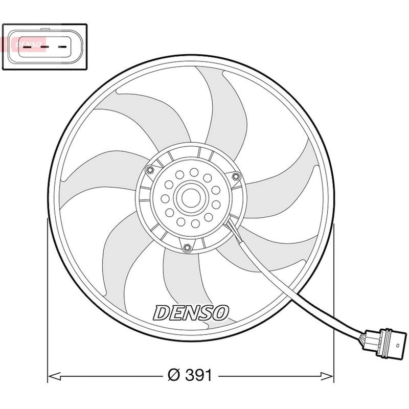 Denso Engine Cooling Fan DER32014