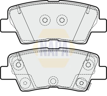 NAPA Front Vented & Rear Vented Brake Discs & Pads fits HYUNDAI KIA