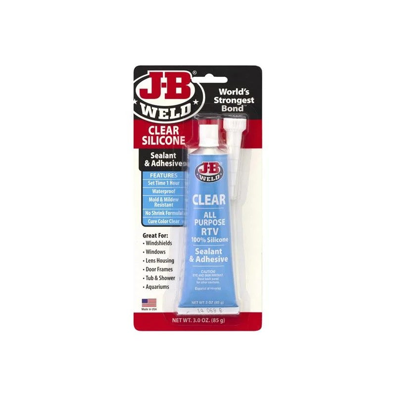 J-B Weld Silicone Sealant & Adhesive Clear 85g - 31310UK