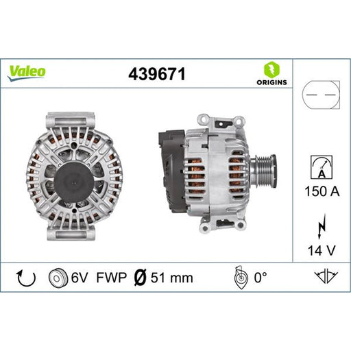 Valeo Car Alternator 12V 439671