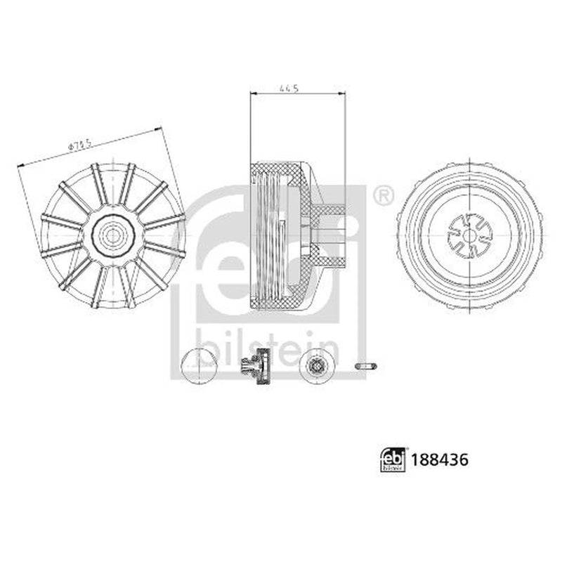 Febi Urea Filter Housing Cap 188436