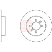 Apec 2 x Solid Rear Brake Discs DSK647