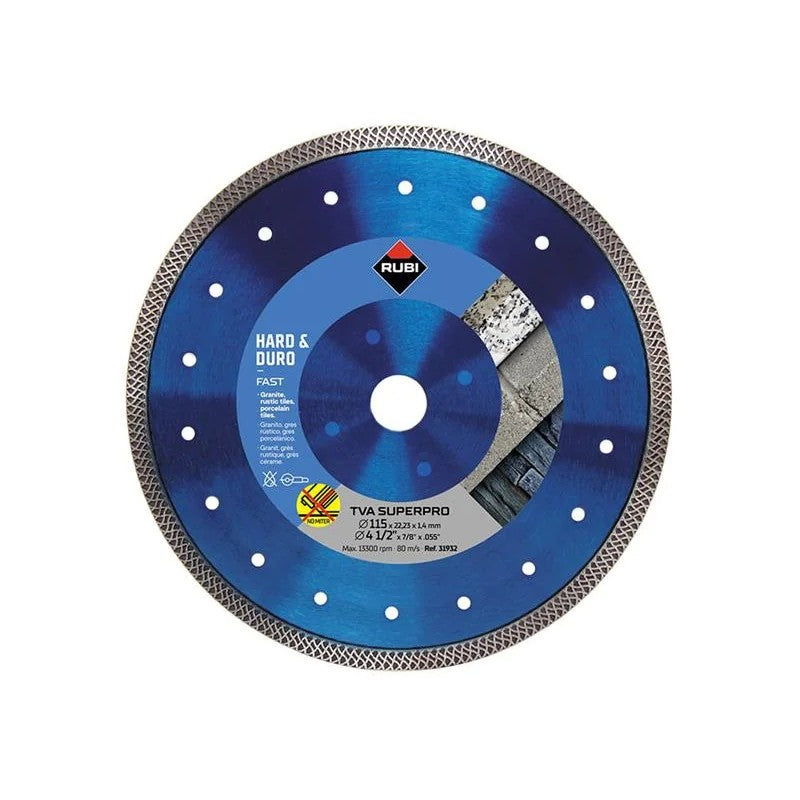 RUBI TILING TOOLS TVA 115 SUPERPRO Turbo Viper Diamond Blade 115mm - 31932
