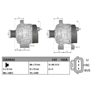Denso Car Alternator 12V DAN932