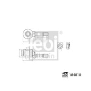 Febi Stabiliser Bar Link Coupling Rod Front Right 184810