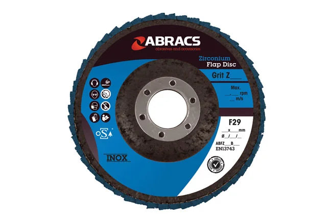 Abracs Zirconium Flap Discs x P80 5pc 100-115mm