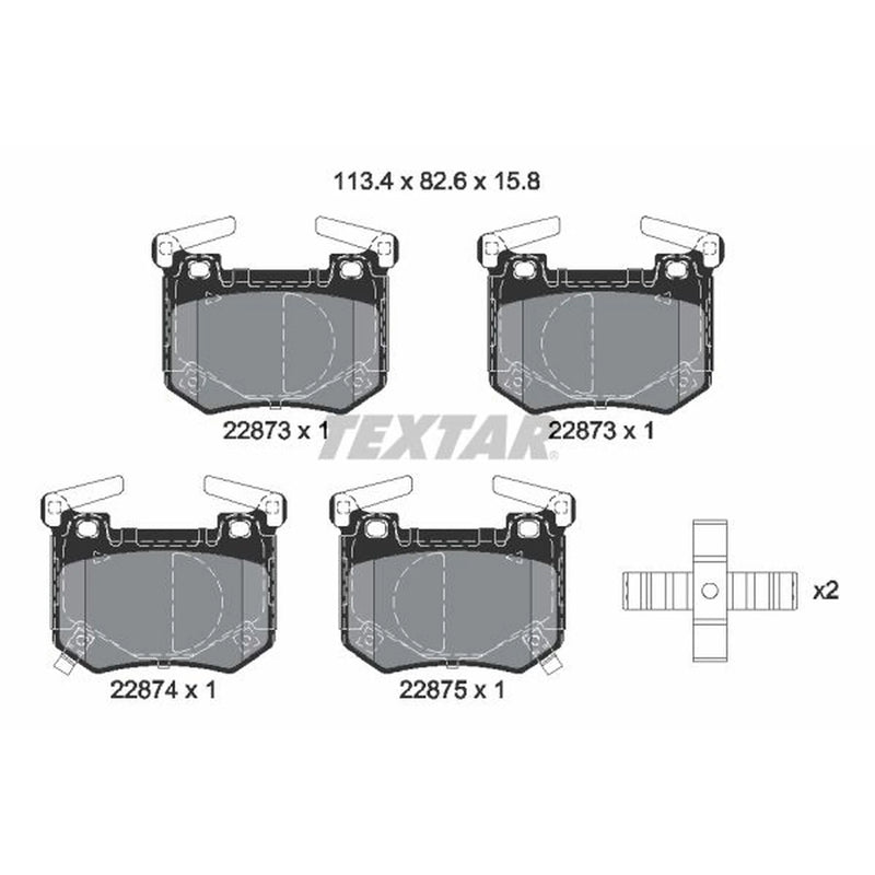 Textar Rear Brake Pad Set 2287301