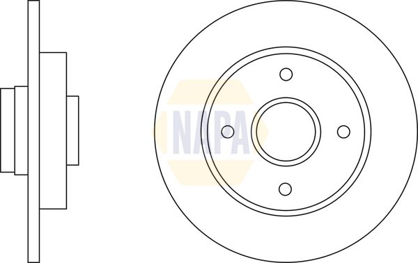 NAPA Front Vented & Rear Vented Brake Discs & Pads fits CITROËN OPEL PEUGEOT