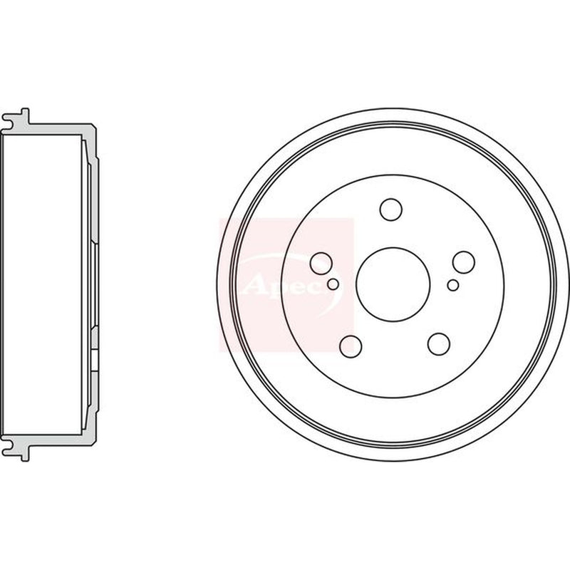 Apec Brake Drum Assembly Rear DRM9988