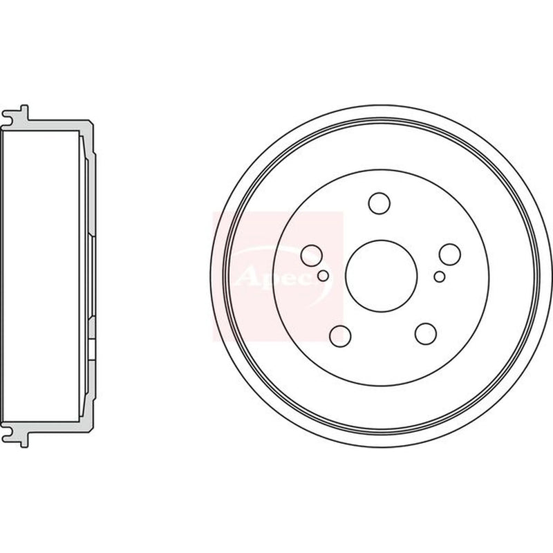 Apec Brake Drum Assembly Rear DRM9988