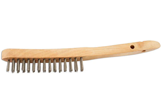 Connect 2 Row Wooden Handle Wire Scratch Brush 4pc - CPL