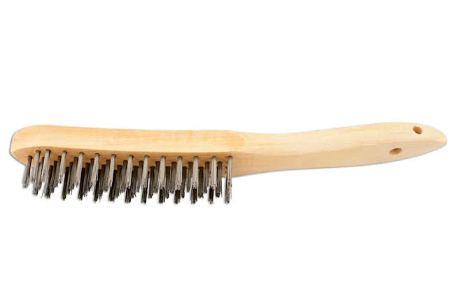Connect 4 Row Wooden Handle Wire Scratch Brush 4pc - CPL