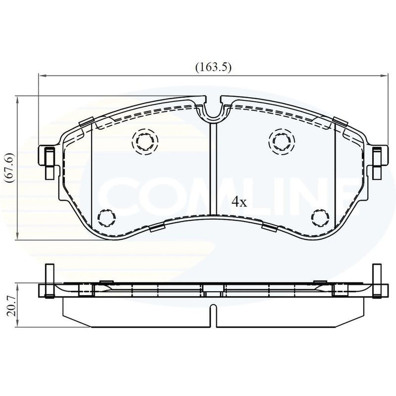 Comline 4 x Front Brake Pad Set CBP02388