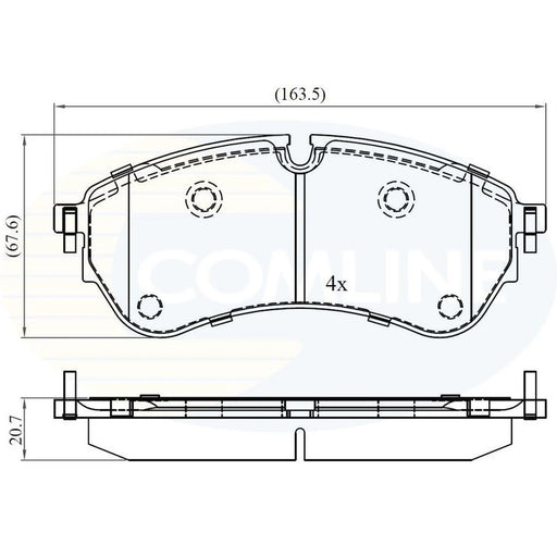 Comline 4 x Front Brake Pad Set CBP02388