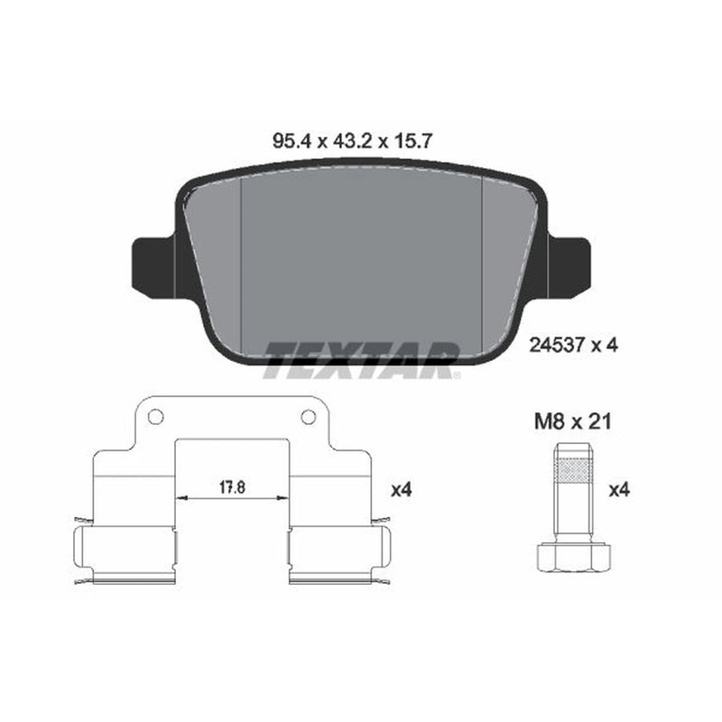 Textar Rear Brake Pad Set 2453702