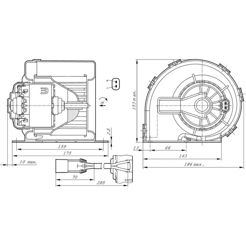 Bosch Heater Blower Fan 0 130 115 604