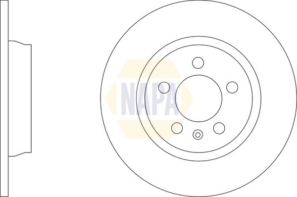 NAPA 2 x Brake Discs fits AUDI