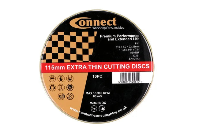 Connect Extra Thin Cutting Discs 115mm x 1.0mm 100pc - CPL