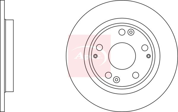 Apec 2 x Brake Disc Set Solid