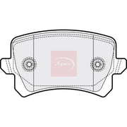Apec Rear Brake Pad Set PAD2190