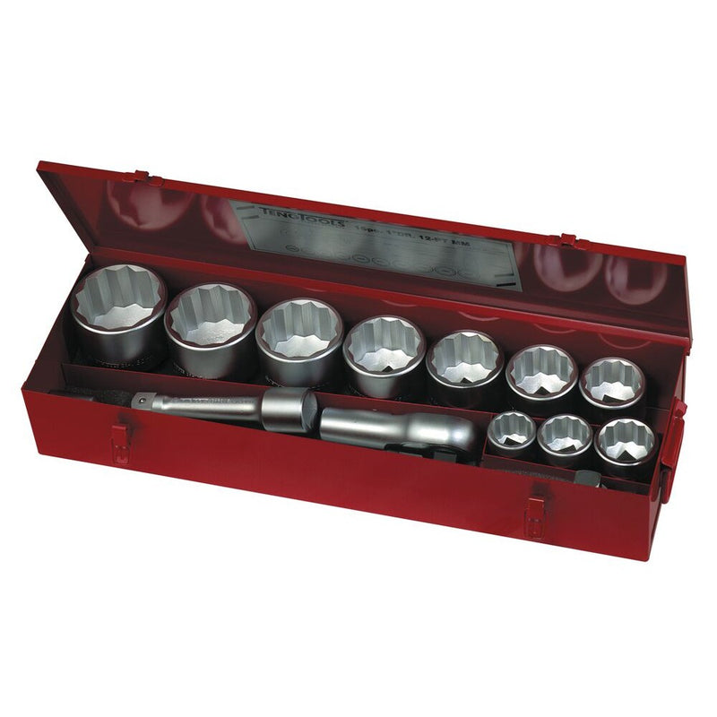 Teng Tools Socket Set 1" Drive 15 Pieces Metric CrV