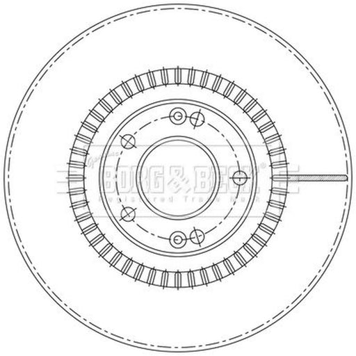 Borg & Beck 2 x Vented Front Brake Discs BBD6236S