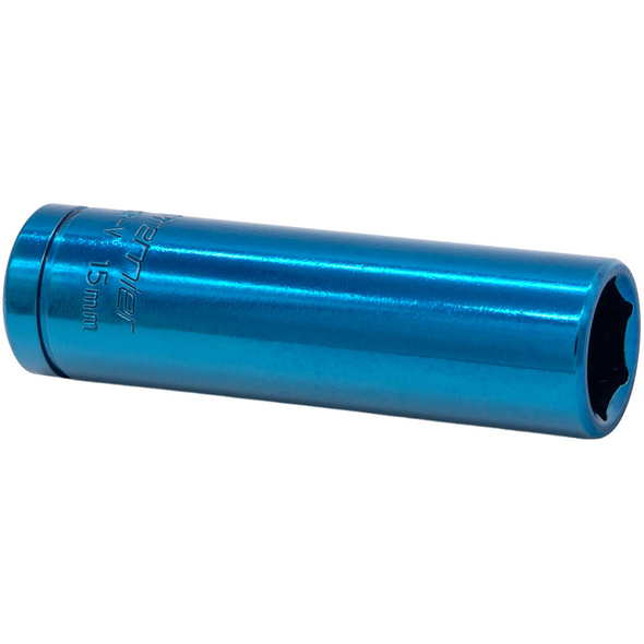 Sealey 1/2"Dr Coloured Socket 15mm (Blue)