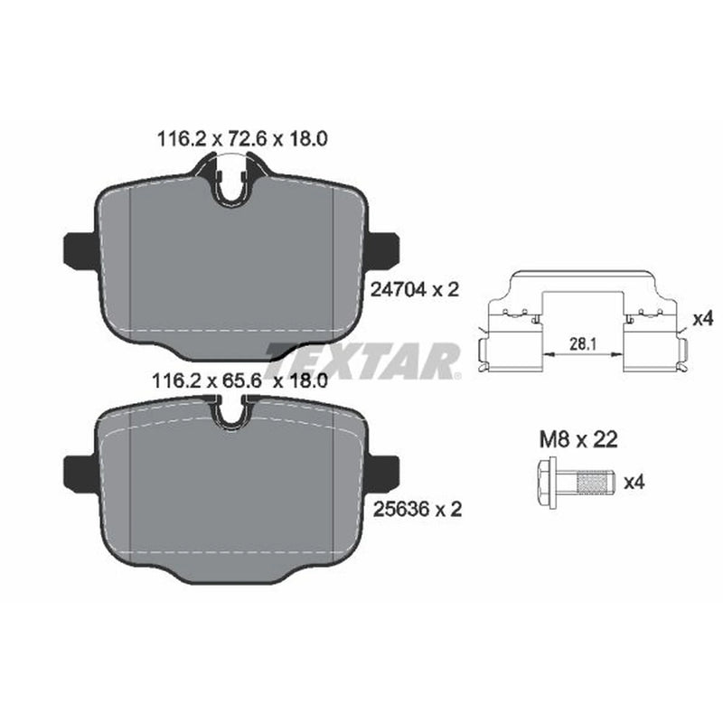 Textar Rear Brake Pad Set 2470401
