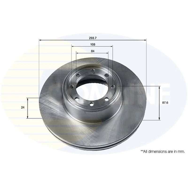 Comline 2 x Internally Vented Rear Brake Discs ADC9064V