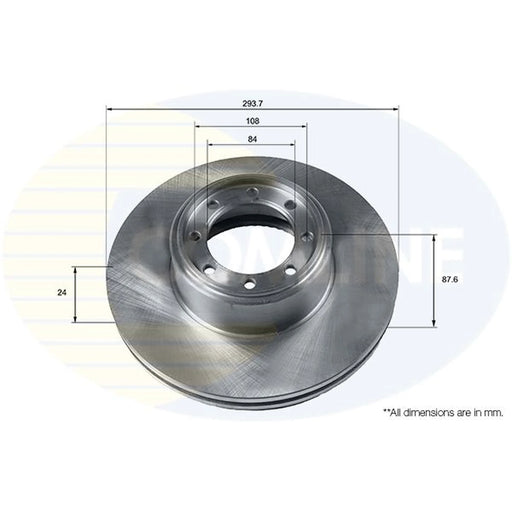 Comline 2 x Internally Vented Rear Brake Discs ADC9064V