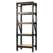Bunker Modular 5 Tier Racking 750mm with Hardwood Shelving