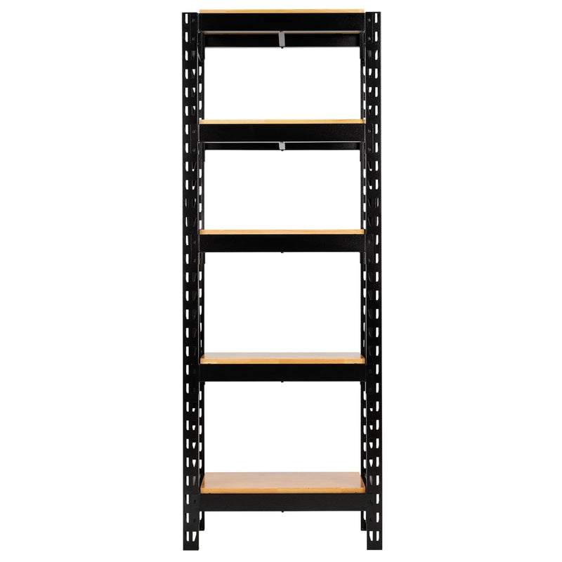 Bunker Modular 5 Tier Racking 750mm with Hardwood Shelving