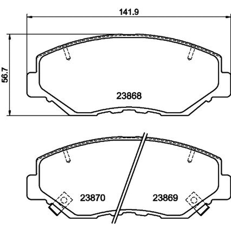 DON Front Brake Pad Set PCP1296