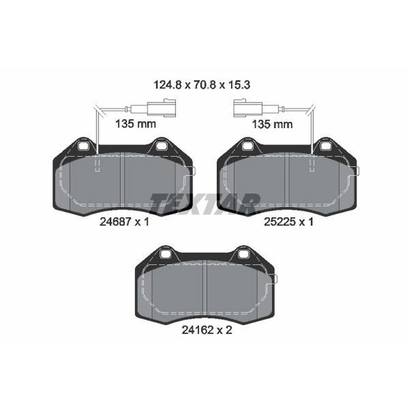 Textar Front Brake Pad Set 2468703