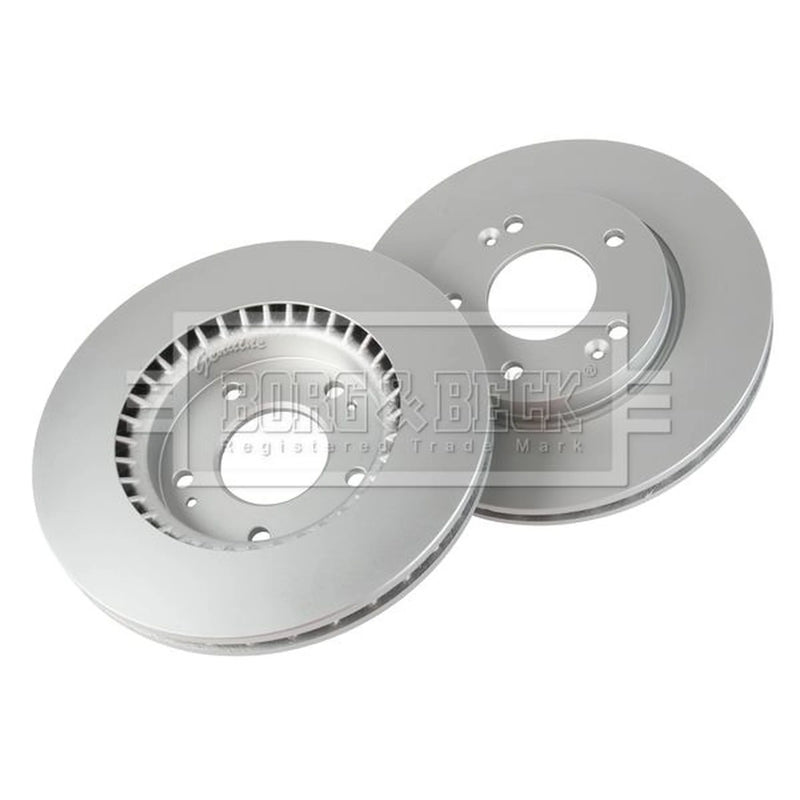 Borg & Beck 2 x Solid Front Brake Discs BBD5556