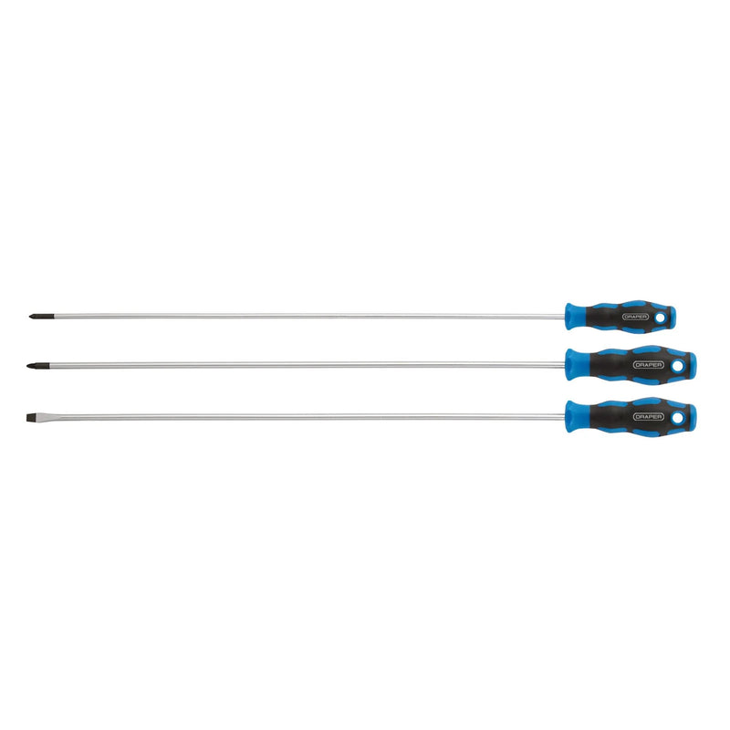 Draper Extra Long Reach Screwdriver Set 450mm 3 Piece