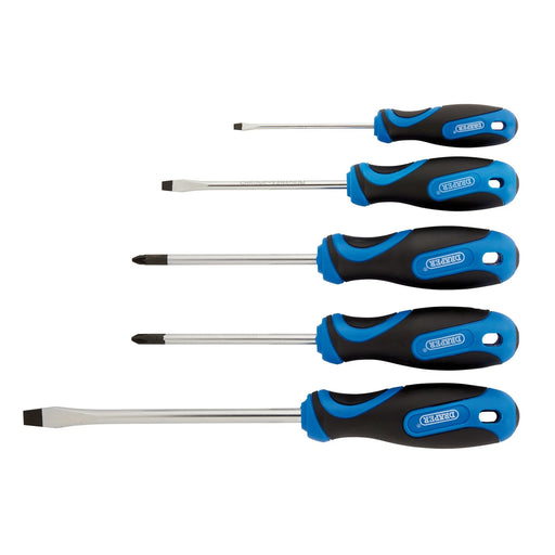 Draper Screwdriver Set 5 Piece - Soft Grip, Chrome Vanadium Steel