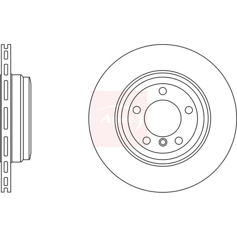 Apec 2 x Vented Rear Brake Discs DSK2361