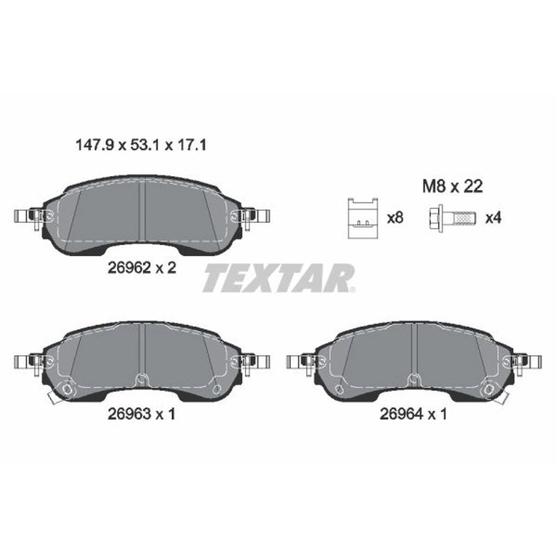 Textar Rear Brake Pad Set 2696201