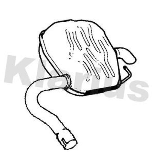 Klarius Box With Tail Pipe Right Rear FE1174M