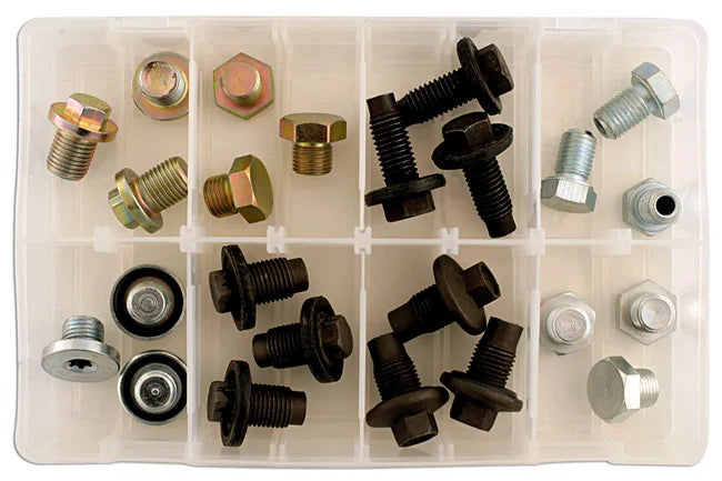 Connect Sump Plug UK Assortment 24 plugs plus washers to suit - CPL
