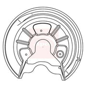 Apec Brake Disc Splash Guard Rear Right ASG1052