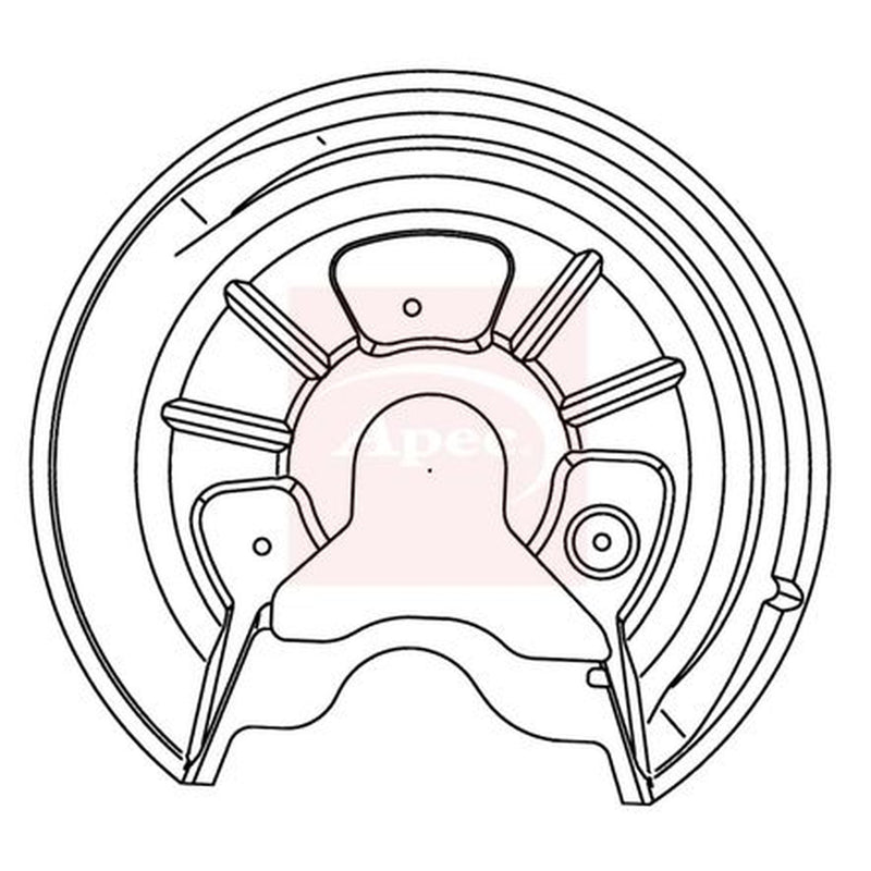 Apec Brake Disc Splash Guard Rear Right ASG1052
