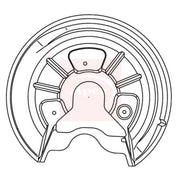 Apec Brake Disc Splash Guard Rear Right ASG1052