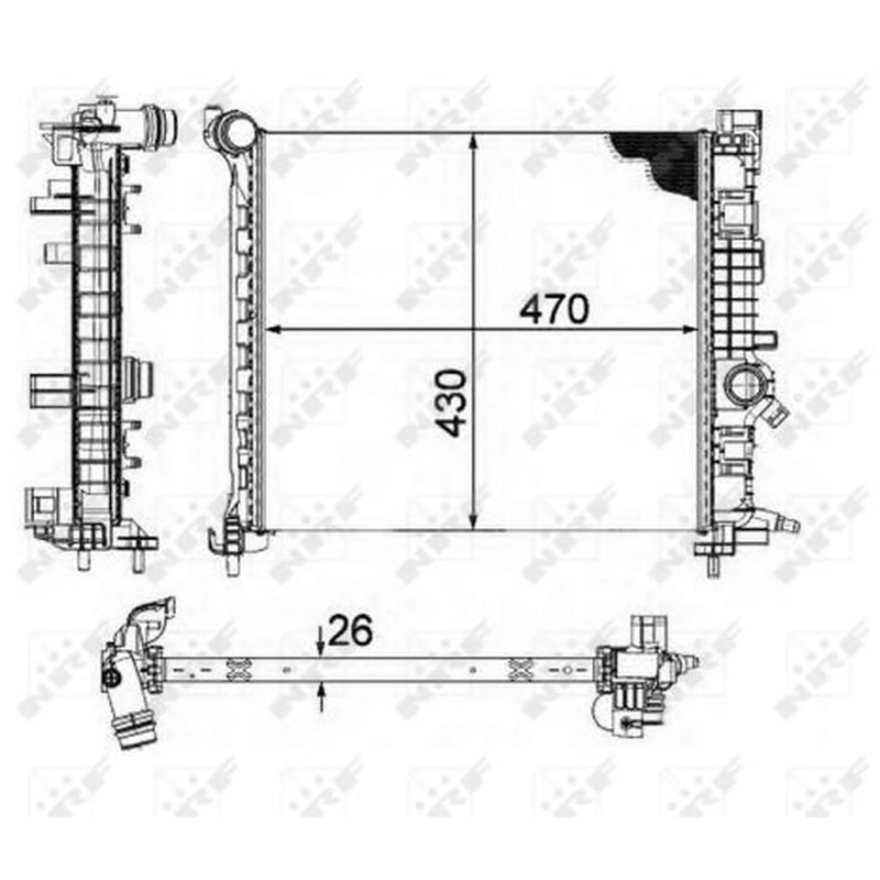 NRF Engine Radiator 58476