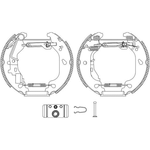 Mintex Brake Shoe Set Axle Kit MSP223
