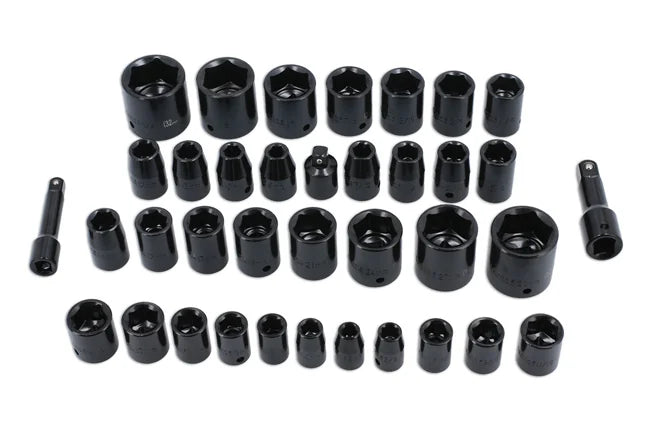 Laser Tools Impact Socket Set 3/8"D, 1/2"D 37pc - PL