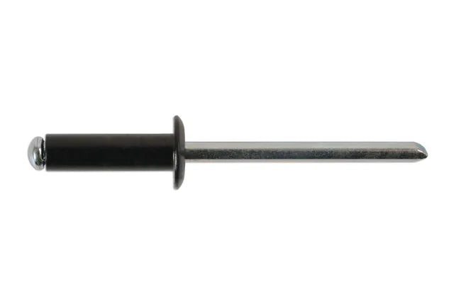 Connect Std Flange Black Rivets 4.0mm x 10mm 100pc - CPL